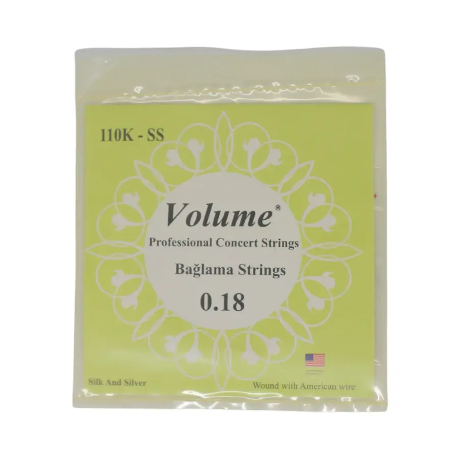Volume 0.18 Kısa Sap Boncuksuz Bağlama Teli (İPEK BAMLI)